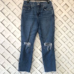 Good American Curve Straight Jeans Distressed High-Rise